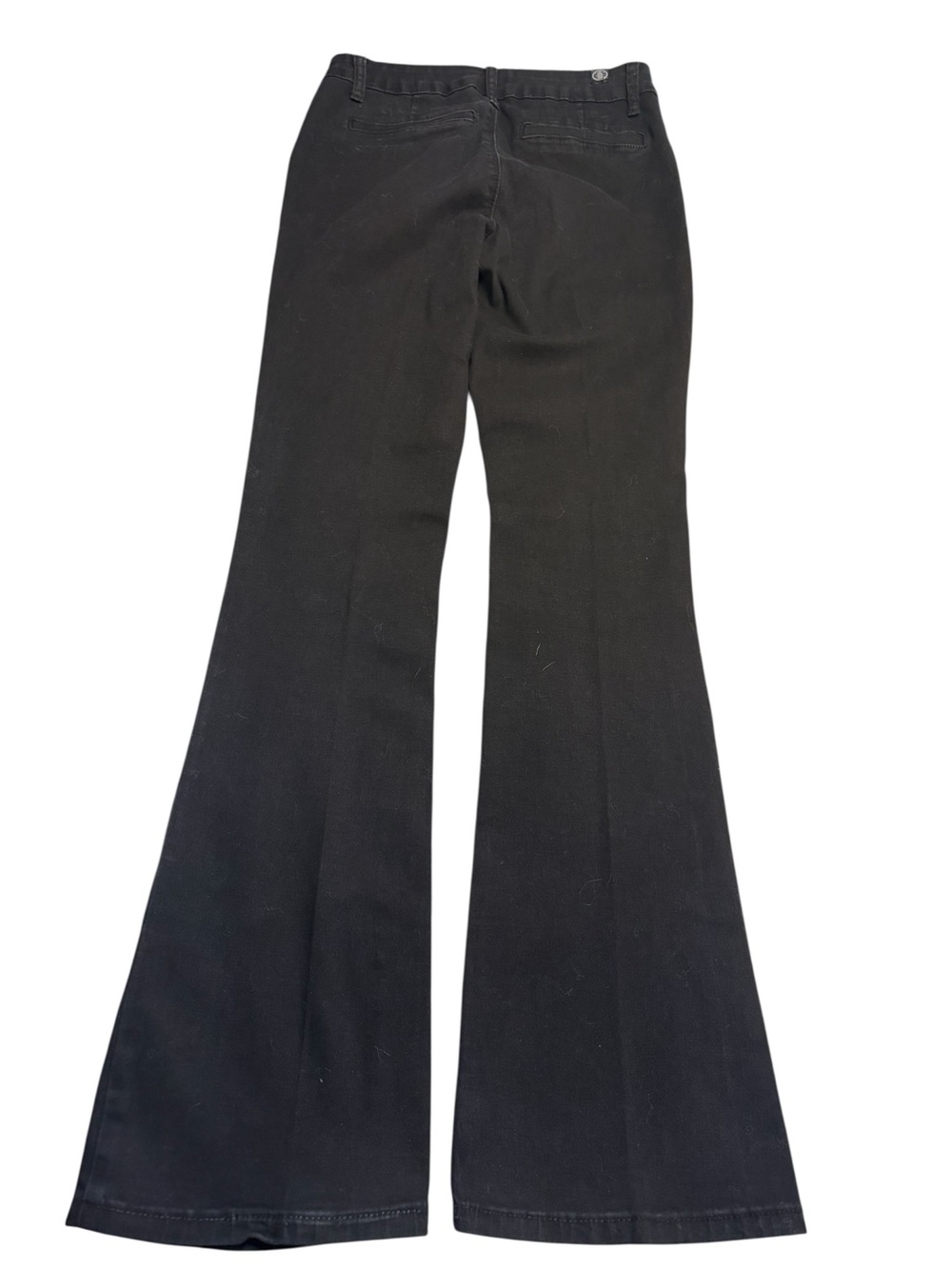 Elite Jeans Boot-Cut Pants Size 5 Jrs Black Classic Flare Y2K Cotton Stretch - Picture 8 of 15